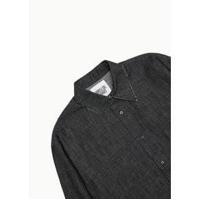 GCG 26FW No.328 Denim Oversized Shirt, Black Denim