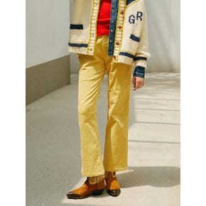 Corduroy Semi Boot-Cut Pants (Mustard)