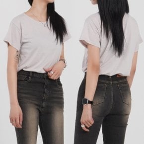 여성반팔티 라운드넥 여름 티셔츠 흰티 기본 이너 무지 박스 체형커버_P402900719