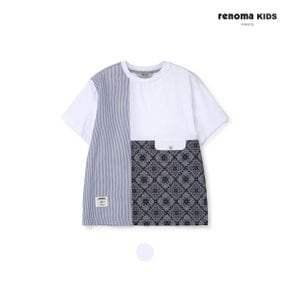 남아 패치워크 루즈핏 티셔츠  R2421T123 35 _P363319336