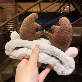 세안밴드 머리띠 세수 세안 헤어밴드 샤워 세안헤어밴드 사슴 헤어 마사지 귀여운 세면