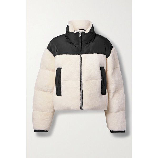 쇼디치 스키 클럽 마야 쉘 트리밍 퀼티드 패딩 시어링 재킷 1647597322890222