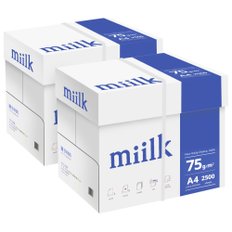 한국 밀크 A4 복사용지 75g 2500매 2BOX