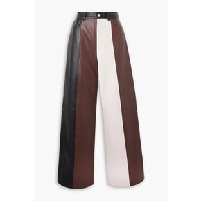 Magnolia color-block leather wide-leg pants 멀티컬러 1647597349052573