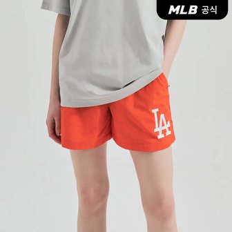 MLB [코리아공식] 베이직 빅로고 나일론 4부 보드숏 LA (D.Orange)