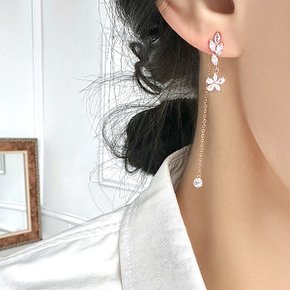 14k G.F 님피아 플라워 2way 드롭 귀걸이 EA2933