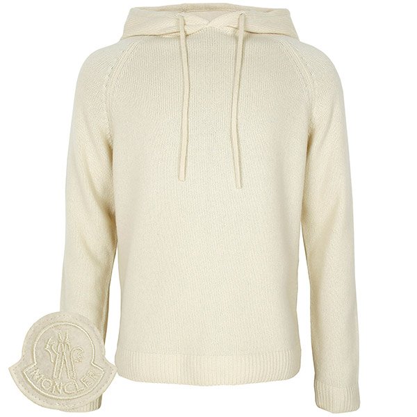 [부산점] 몽클레어 화이트 지니어스 캐시미어 울 후드 스웨터 9G00001 M1213 034