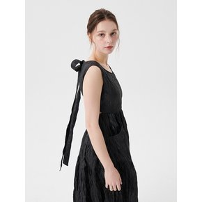 Shaffy Signature back-open ribbon detail dress_BK