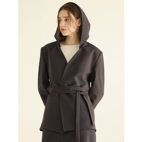 chic hoddie jacket charcoal