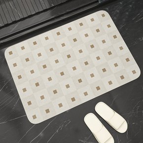 더블스퀘어 타일 빨아쓰는 소프트 규조토 발매트 3세대 1size 2color