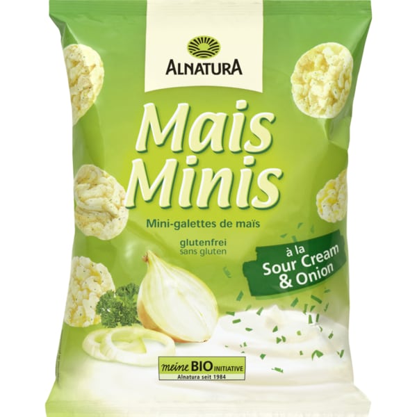 알나투라 Alnatura 스낵 옥수수 미니칩 사워크림 & 양파 50g