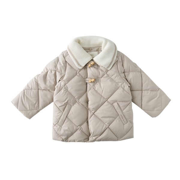 [여주점] [오프라벨 여주점] 밍크뮤 (BE) 니트카라퀼팅다운 (34C14-114-01)