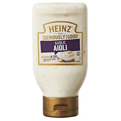 1 x Heinz Seriously Vegan Mayo Aioli Sauce 215g Bottle