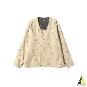 NEEDLES 니들스 24 V Neck Shirt BEIGE (OT126) (V넥 셔츠)