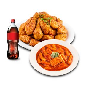 (호식이두마리) 간장치킨+마늘떡볶이+콜라500ml