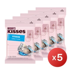  롯데 허쉬 키세스 쿠앤크 81g x5개