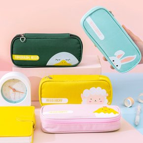 대용량 동물캐릭터 천 필통 지퍼 펜파우치 ODM-PENCASE2