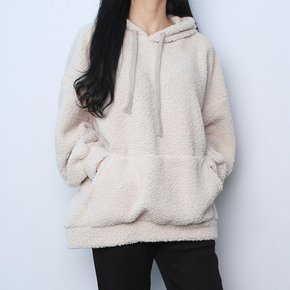 빅사이즈 뽀송이 양털 오버핏 후드티