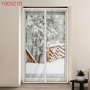 자석 방풍비닐 100x210 비닐커튼 우풍차단 방풍막/방풍비닐 현관방풍커튼 투명비닐커튼