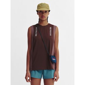 Refocus Mesh Sleeveless Top_Brown