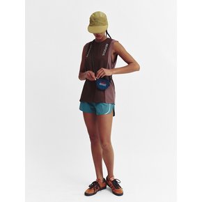 Refocus Mesh Sleeveless Top_Brown