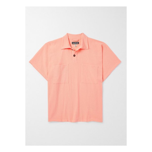코튼 폴로 셔츠 오렌지
