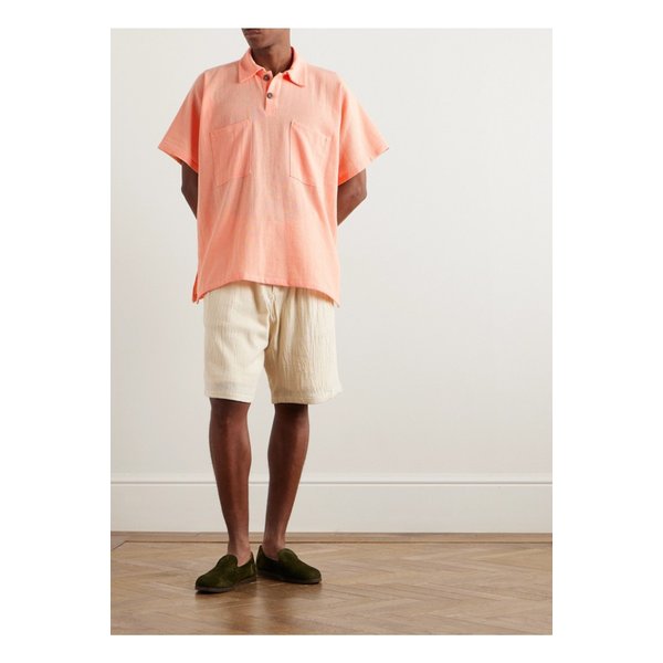 코튼 폴로 셔츠 오렌지