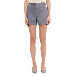 4687515 Theory Lynie Sleek Linen-Blend Short