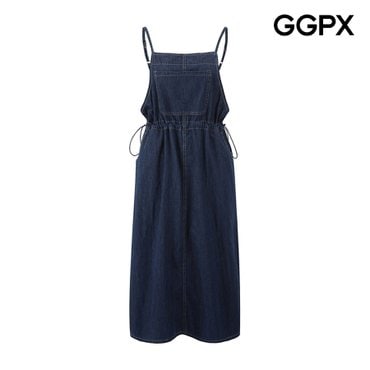GGPX 데님 오버롤 허리 스트링 원피스 (GP7OP045F)