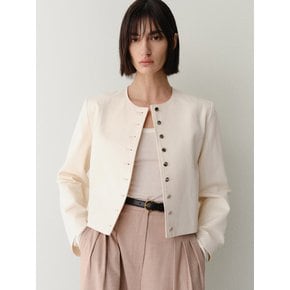 cotton round jacket_cream