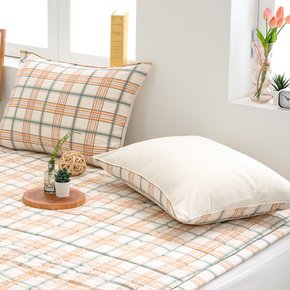 1+1 리빙홈 트렌디 체크 소프트 마이크로 베개커버 50x70