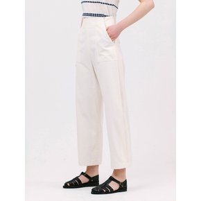 easy side tuck pants_off white