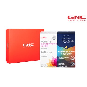 GNC [GNC 혈행 건강세트]달맞이종자유1300(95)+트리플스트랭스오메가3코엔자임Q10(70)