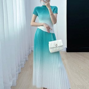 [PLEATS] 스무디 반팔 스커트 플리츠 set