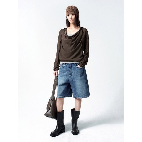 [CALIK] 와이드 버뮤다 데님 BLUE