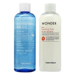 원더 히알루론산 촉촉 토너 500ml+원더 속쌀 매끈토너 500ml