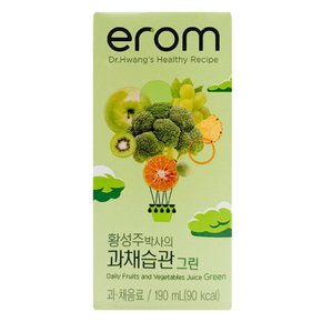 이롬 황성주 국산콩 두유 과채습관 모음 190ml 16팩 무가당 고칼슘