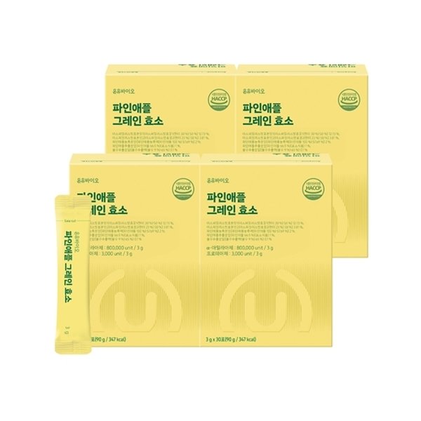 [온유바이오] 브로멜라인 함유 파인애플 그레인 효소 4박스(4개월...