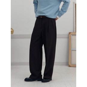 pintuck slacks - brown