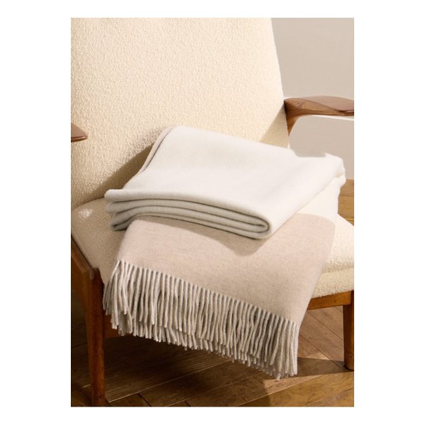 브루넬로쿠치넬리 프린지 컬러블록 캐시미어 블랭킷 1647597319535613