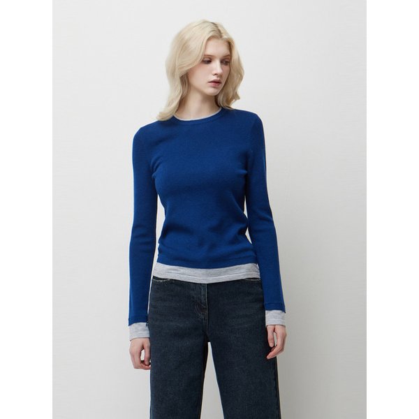 레이어드 배색 니트_SAKPE7611DB