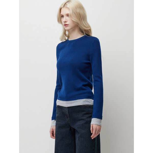 레이어드 배색 니트_SAKPE7611DB