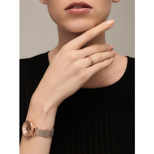 OKTO DOUBLE RING ROSE GOLD OR18RG001