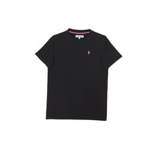 [U.S. POLO ASSN.]  블랙 코튼100 반팔 라운드 티셔츠 여성