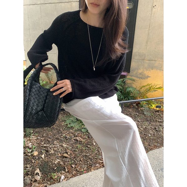 루프 비스코스 썸머니트_BLACK