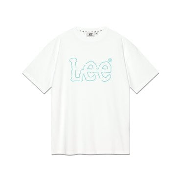 LEE 라인 트위치 로고 티셔츠 화이트 LE2502ST04WH