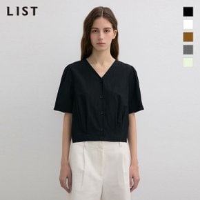 크롭 브이넥 블라우스_TWWBLP62080