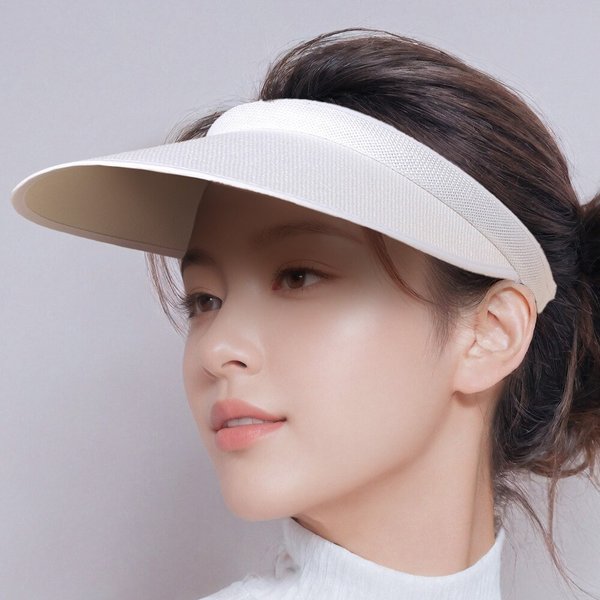 [아일렌]모노 와이드 썬캡(화이트) (여성용)