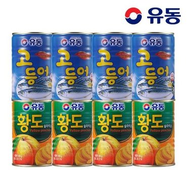  [유동] 고등어 400g x4개 +황도슬라이스 400g x4개