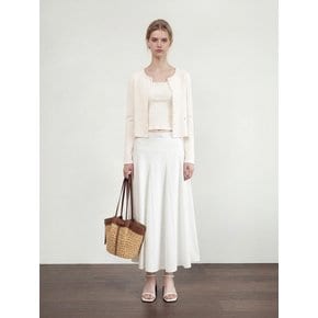 ROSY FLARE LONG SKIRT (PLAIN WHITE)